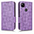 Coque Portefeuille Livre Cuir Etui Clapet C02X pour Google Pixel 4a Violet