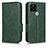 Coque Portefeuille Livre Cuir Etui Clapet C02X pour Google Pixel 5 Vert