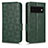 Coque Portefeuille Livre Cuir Etui Clapet C02X pour Google Pixel 6 5G Vert