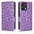 Coque Portefeuille Livre Cuir Etui Clapet C02X pour Huawei Honor X7a Violet