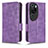 Coque Portefeuille Livre Cuir Etui Clapet C02X pour Huawei P60 Art Violet