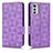 Coque Portefeuille Livre Cuir Etui Clapet C02X pour Motorola Moto E32 Violet