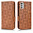 Coque Portefeuille Livre Cuir Etui Clapet C02X pour Motorola Moto E32s Marron