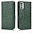 Coque Portefeuille Livre Cuir Etui Clapet C02X pour Motorola Moto E32s Vert