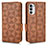 Coque Portefeuille Livre Cuir Etui Clapet C02X pour Motorola Moto Edge (2022) 5G Marron