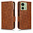 Coque Portefeuille Livre Cuir Etui Clapet C02X pour Motorola Moto Edge (2023) 5G Marron