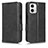 Coque Portefeuille Livre Cuir Etui Clapet C02X pour Motorola Moto G53 5G Noir