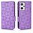 Coque Portefeuille Livre Cuir Etui Clapet C02X pour Oppo Reno7 A Violet