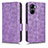 Coque Portefeuille Livre Cuir Etui Clapet C02X pour Realme C33 (2023) Violet