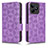 Coque Portefeuille Livre Cuir Etui Clapet C02X pour Realme C53 India Violet