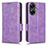 Coque Portefeuille Livre Cuir Etui Clapet C02X pour Realme C55 Violet