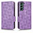 Coque Portefeuille Livre Cuir Etui Clapet C02X pour Samsung Galaxy S22 5G Violet