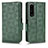 Coque Portefeuille Livre Cuir Etui Clapet C02X pour Sony Xperia 1 IV SO-51C Vert