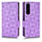 Coque Portefeuille Livre Cuir Etui Clapet C02X pour Sony Xperia 1 IV SO-51C Violet