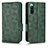 Coque Portefeuille Livre Cuir Etui Clapet C02X pour Sony Xperia 10 IV SO-52C Vert