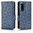 Coque Portefeuille Livre Cuir Etui Clapet C02X pour Sony Xperia 5 III SO-53B Bleu