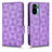 Coque Portefeuille Livre Cuir Etui Clapet C02X pour Xiaomi Poco M5S Violet