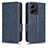 Coque Portefeuille Livre Cuir Etui Clapet C02X pour Xiaomi Redmi Note 12 4G Bleu