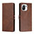 Coque Portefeuille Livre Cuir Etui Clapet C03 pour Xiaomi Mi 11 5G Marron