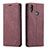 Coque Portefeuille Livre Cuir Etui Clapet C03S pour Samsung Galaxy A10s Vin Rouge