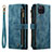 Coque Portefeuille Livre Cuir Etui Clapet C03S pour Samsung Galaxy A12 5G Bleu