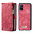 Coque Portefeuille Livre Cuir Etui Clapet C03S pour Samsung Galaxy A51 5G Rouge
