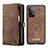 Coque Portefeuille Livre Cuir Etui Clapet C03S pour Samsung Galaxy A52 5G Marron