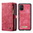 Coque Portefeuille Livre Cuir Etui Clapet C03S pour Samsung Galaxy M40S Rouge