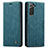 Coque Portefeuille Livre Cuir Etui Clapet C03S pour Samsung Galaxy S21 5G Bleu