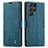 Coque Portefeuille Livre Cuir Etui Clapet C03S pour Samsung Galaxy S22 Ultra 5G Bleu