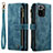 Coque Portefeuille Livre Cuir Etui Clapet C03S pour Xiaomi Poco M5S Bleu