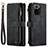 Coque Portefeuille Livre Cuir Etui Clapet C03S pour Xiaomi Redmi Note 10 4G Noir