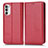 Coque Portefeuille Livre Cuir Etui Clapet C03X pour Motorola Moto Edge (2022) 5G Rouge