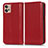 Coque Portefeuille Livre Cuir Etui Clapet C03X pour Motorola Moto G32 Rouge