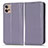 Coque Portefeuille Livre Cuir Etui Clapet C03X pour Motorola Moto G32 Violet