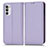 Coque Portefeuille Livre Cuir Etui Clapet C03X pour Motorola MOTO G52 Violet