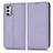 Coque Portefeuille Livre Cuir Etui Clapet C03X pour Motorola Moto G52j 5G Violet