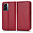 Coque Portefeuille Livre Cuir Etui Clapet C03X pour Oppo A56S 5G Rouge