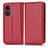 Coque Portefeuille Livre Cuir Etui Clapet C03X pour Oppo A78 5G Rouge
