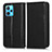 Coque Portefeuille Livre Cuir Etui Clapet C03X pour Realme 9 Pro+ Plus 5G Noir