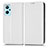 Coque Portefeuille Livre Cuir Etui Clapet C03X pour Realme 9i 4G Blanc