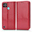 Coque Portefeuille Livre Cuir Etui Clapet C03X pour Realme C21Y Rouge