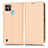 Coque Portefeuille Livre Cuir Etui Clapet C03X pour Realme C25Y India Or