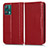 Coque Portefeuille Livre Cuir Etui Clapet C03X pour Realme Q5 5G Rouge