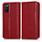 Coque Portefeuille Livre Cuir Etui Clapet C03X pour Samsung Galaxy A03s Rouge