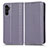 Coque Portefeuille Livre Cuir Etui Clapet C03X pour Samsung Galaxy A04s Violet