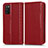 Coque Portefeuille Livre Cuir Etui Clapet C03X pour Samsung Galaxy F02S SM-E025F Rouge