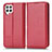 Coque Portefeuille Livre Cuir Etui Clapet C03X pour Samsung Galaxy F22 4G Rouge