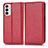 Coque Portefeuille Livre Cuir Etui Clapet C03X pour Samsung Galaxy F23 5G Rouge