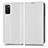 Coque Portefeuille Livre Cuir Etui Clapet C03X pour Samsung Galaxy M02s Blanc